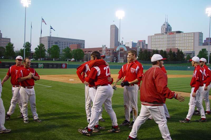 a group of baseball players on a field