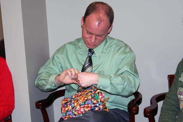 a man sitting in a chair
