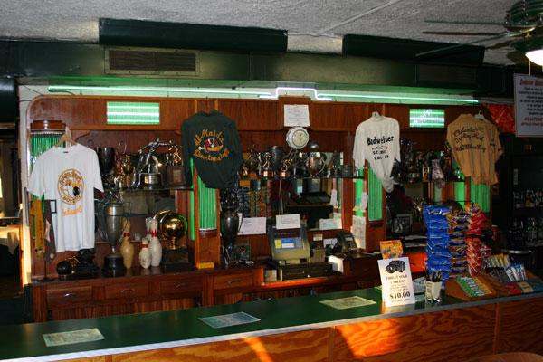 a counter with items on it