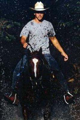 a man riding a horse