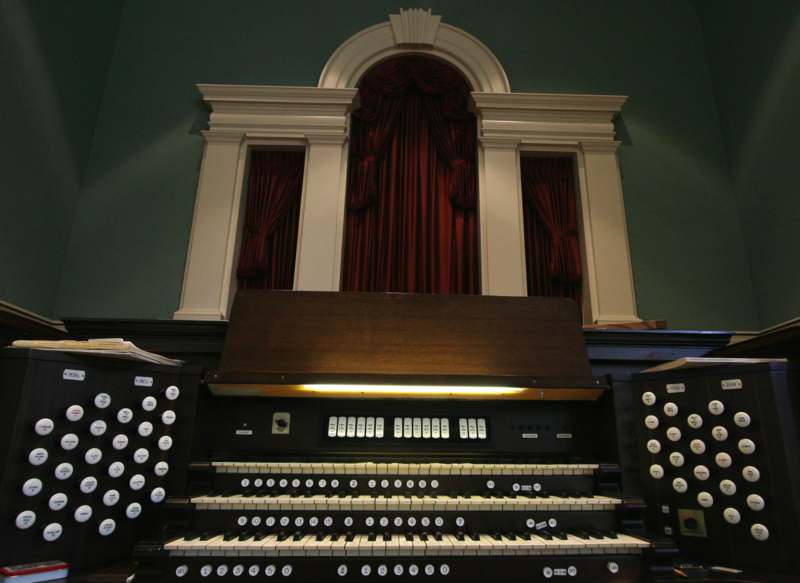 a organ with many buttons on it