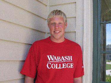 a man wearing a red shirt
