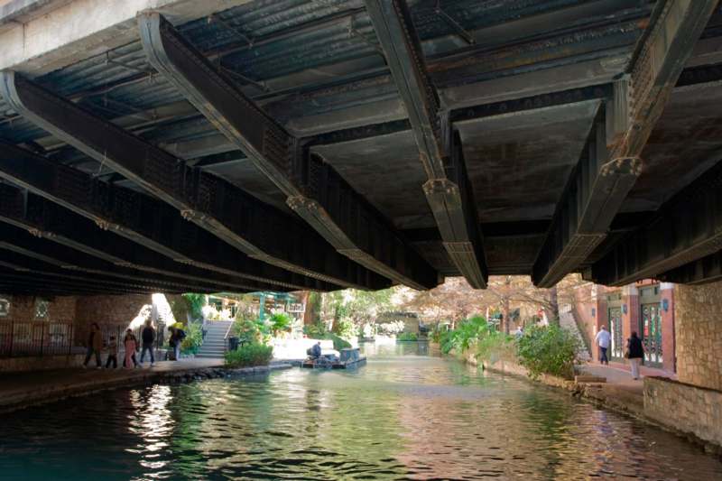 a bridge over a river