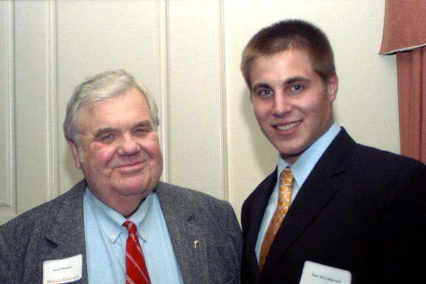a man and a man smiling