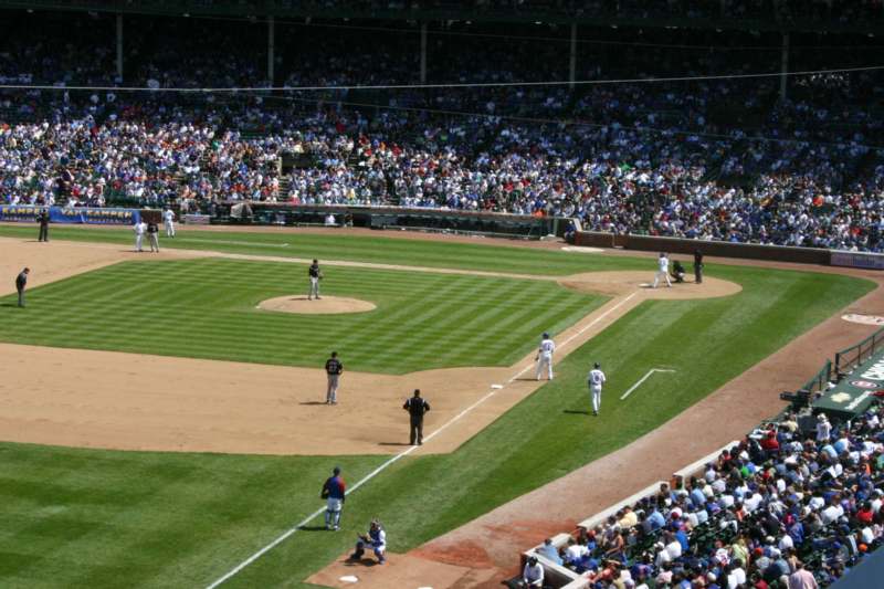 a baseball game in a stadium