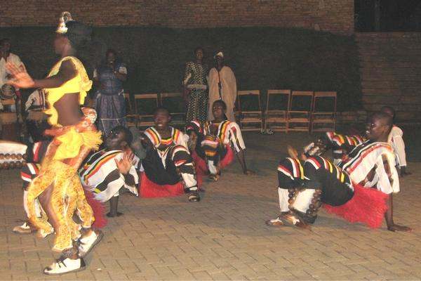 a group of people performing a dance