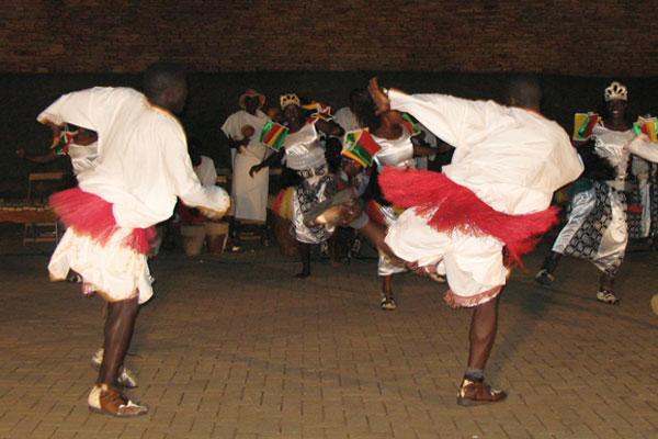 a group of people dancing