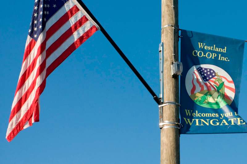 a flag and a flag pole