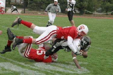 a football players in action