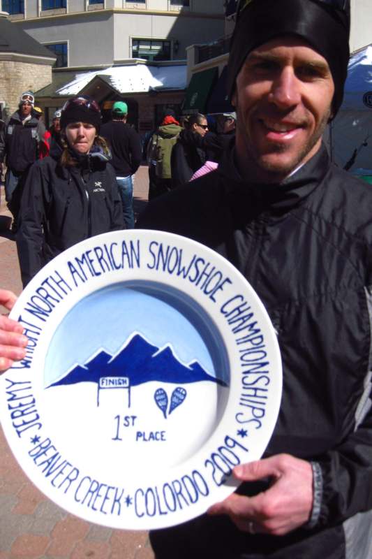 a man holding a plate