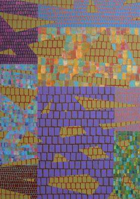 a colorful mosaic pattern on a wall