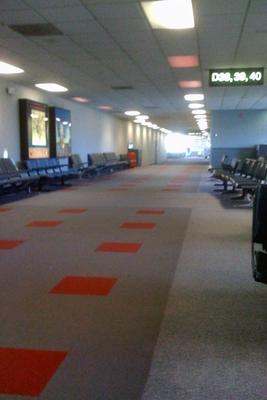long shot of a hallway