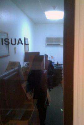 a person standing in a room