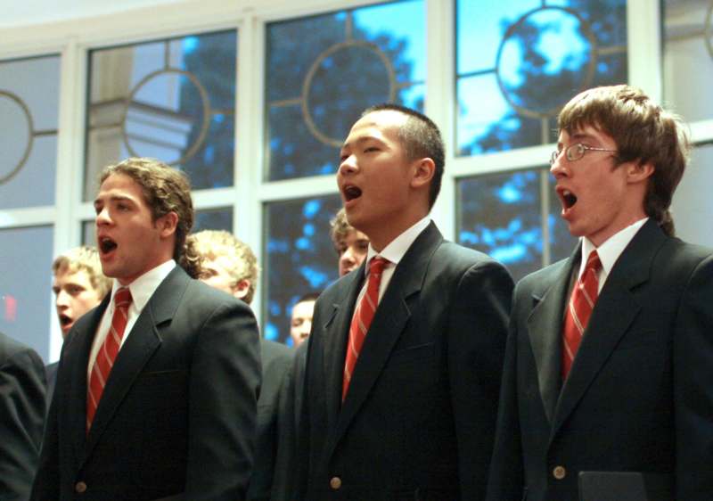 a group of young men singing