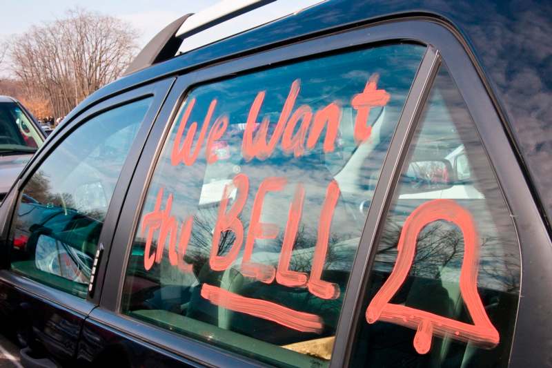 a car with writing on the window