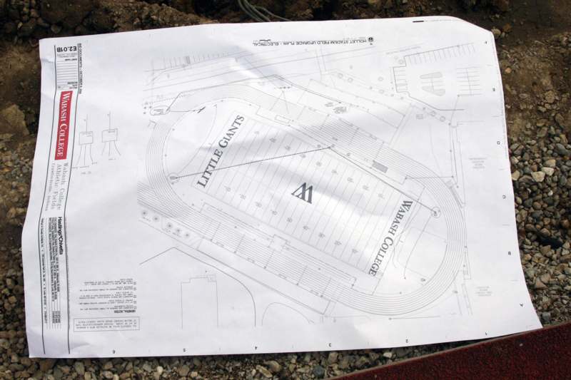a paper with a stadium plan