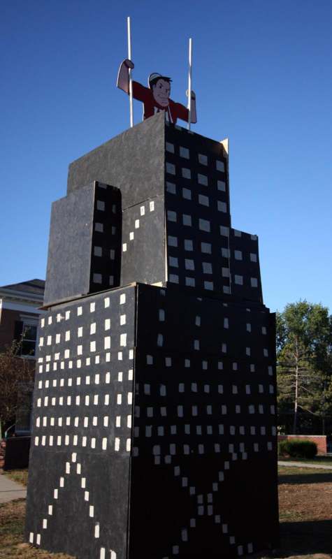a tall building with many square windows
