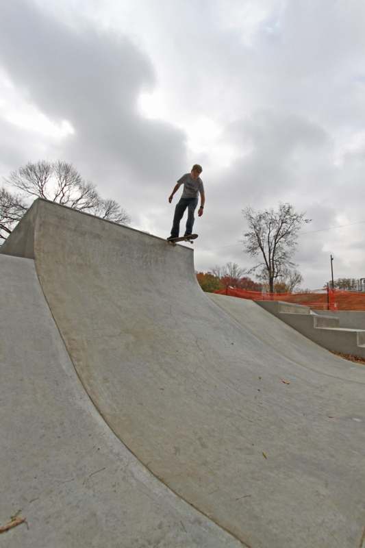 a man on a skateboard on a ramp