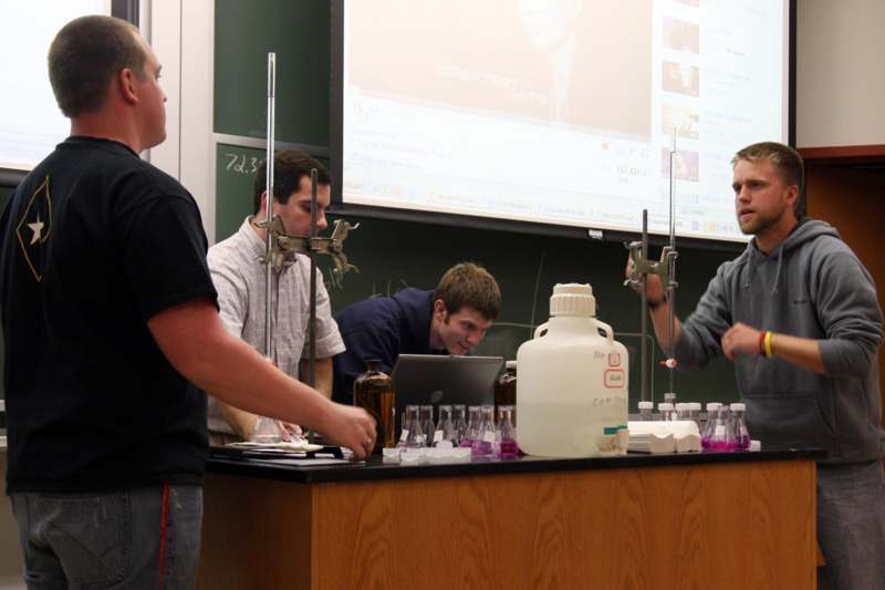 a group of people in a lab