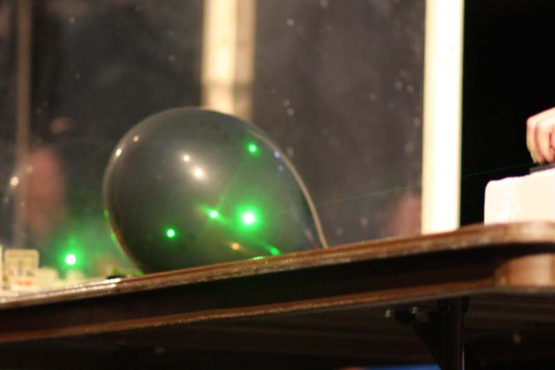 a balloon with green lights on it