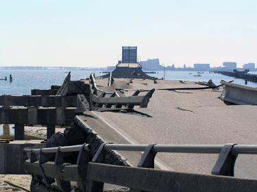 a bridge with a broken bridge