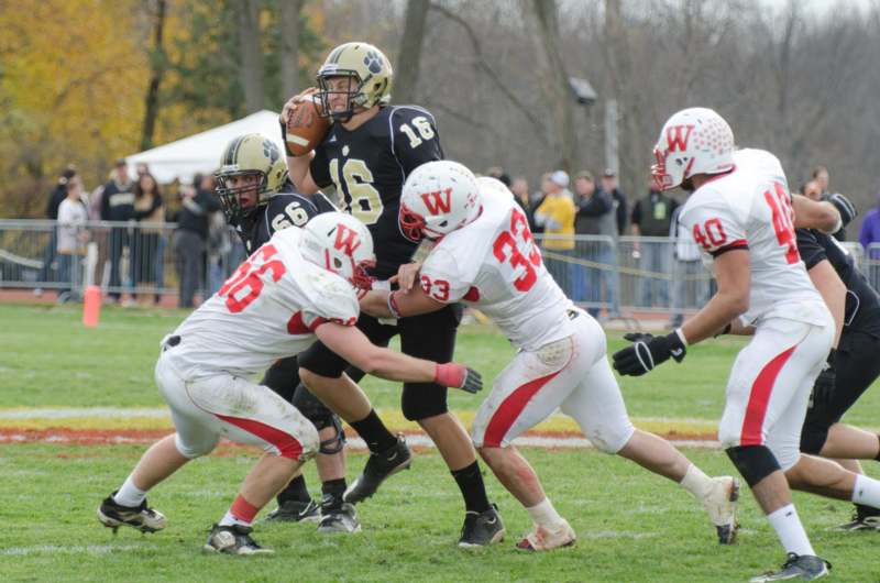 a group of football players on a field