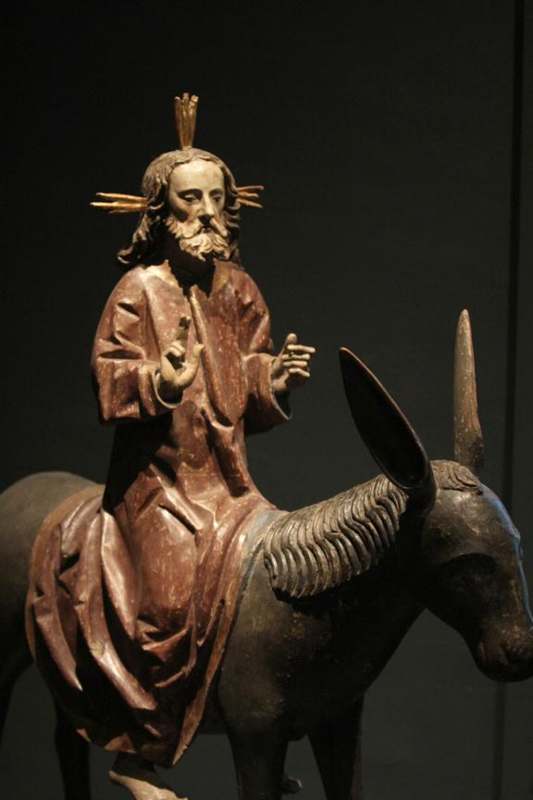 a statue of a man on a donkey