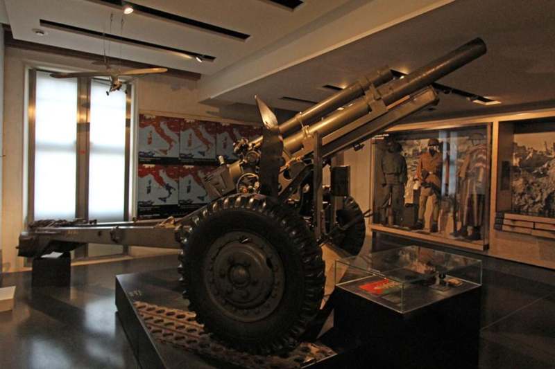 a large cannon on display