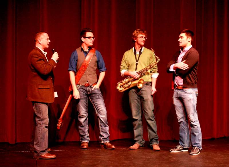 a group of men on a stage