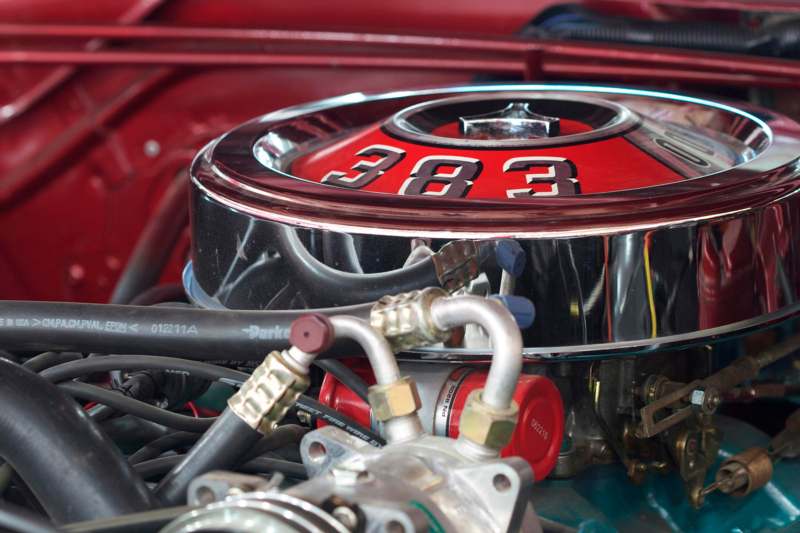 a close up of a car engine