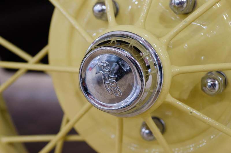 a close up of a wheel