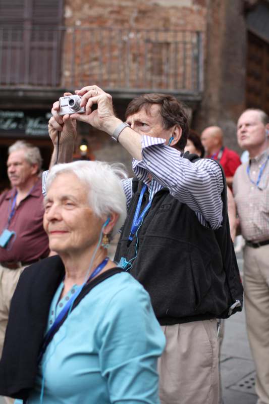 a man taking a picture of a woman
