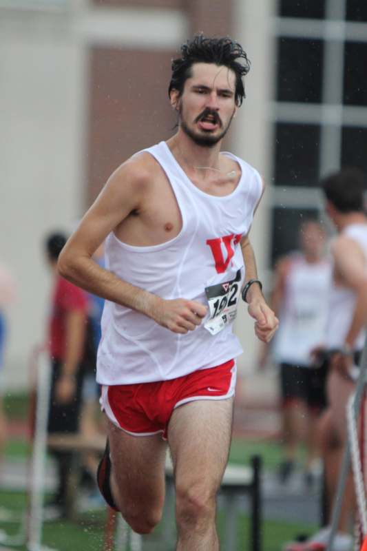 a man running in a race