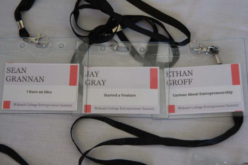 a group of name tags