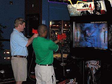 men playing a video game