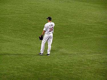 a baseball player standing on a field