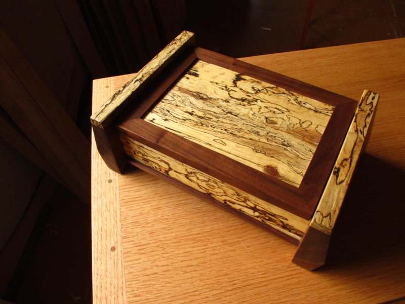 a wooden box on a table