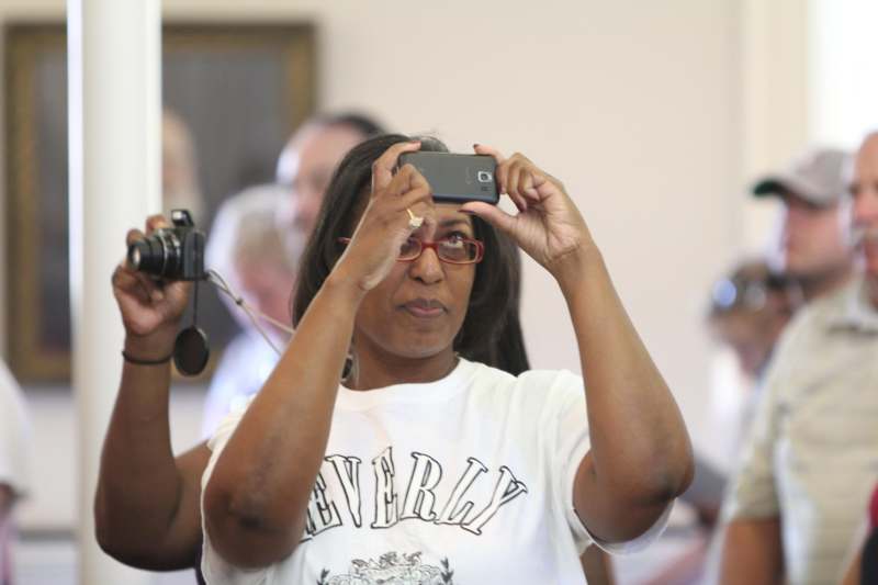 a woman taking a picture of herself