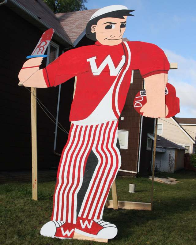 a cut out of a man in a uniform