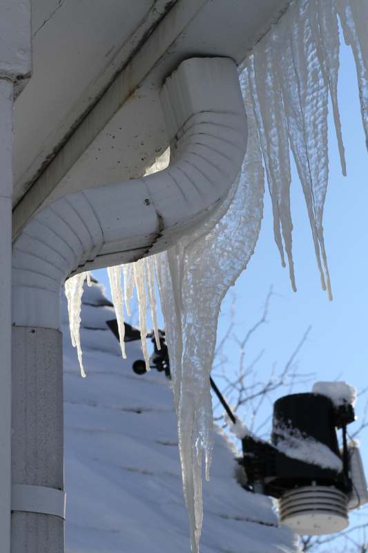 icicles from a roof