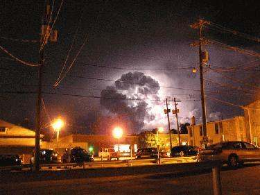 a cloud of smoke in the sky