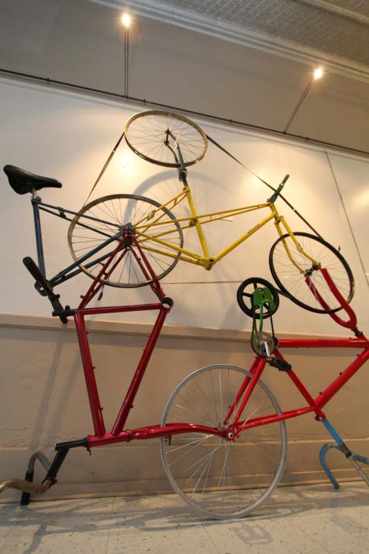 a bicycle from a wall