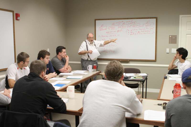 a man teaching a class