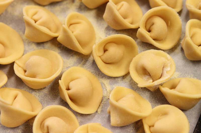 a group of tortellini pasta