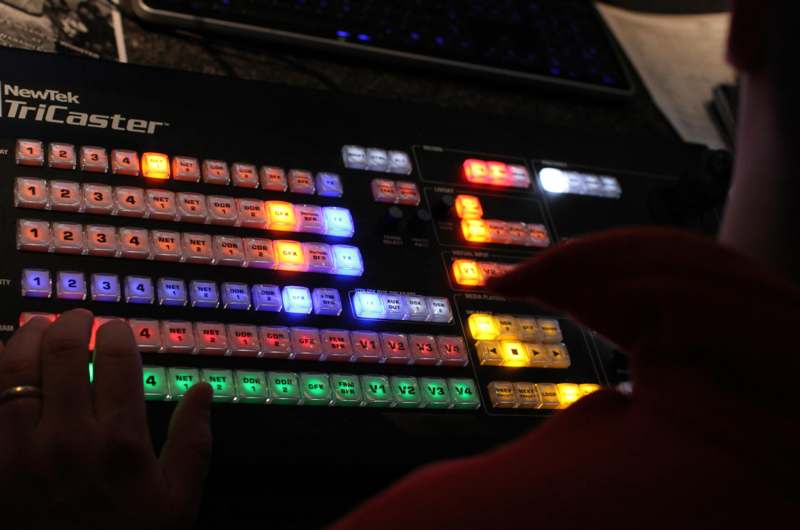 a person using a switcher