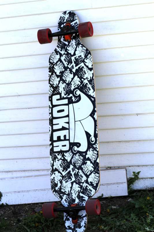 a skateboard with a design on it