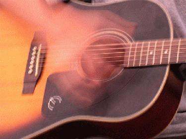 a close-up of a guitar