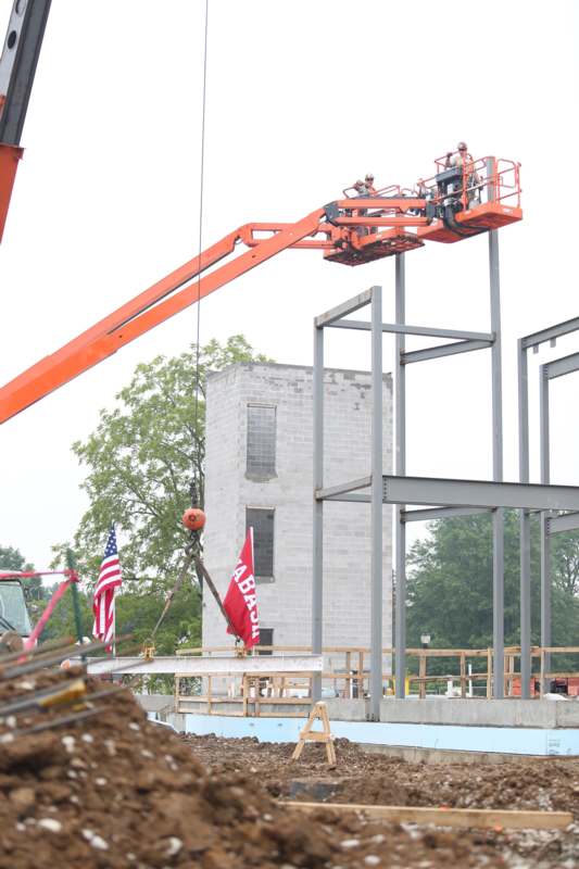 a crane on a construction site