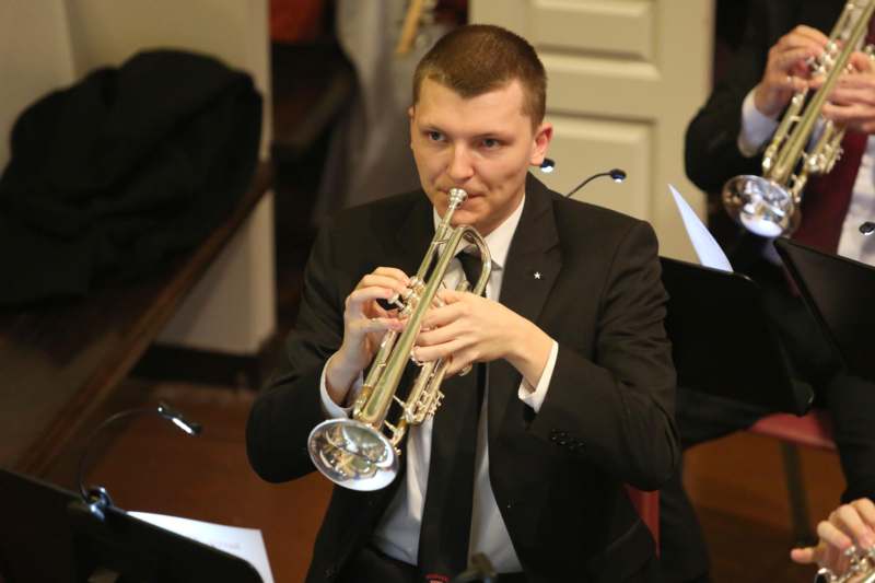 a man playing a trumpet