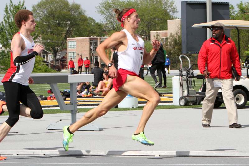 a man running in a race